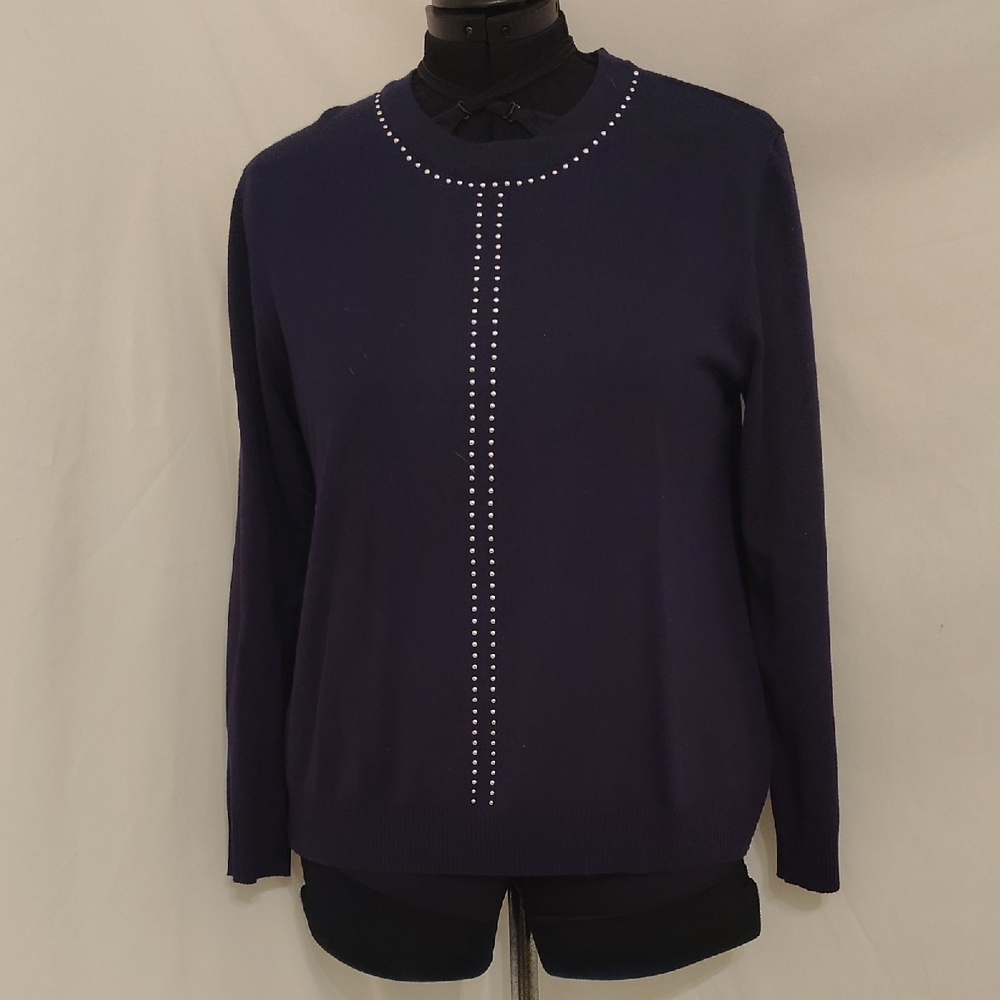 Rafaella Dark Navy Knit Sweater